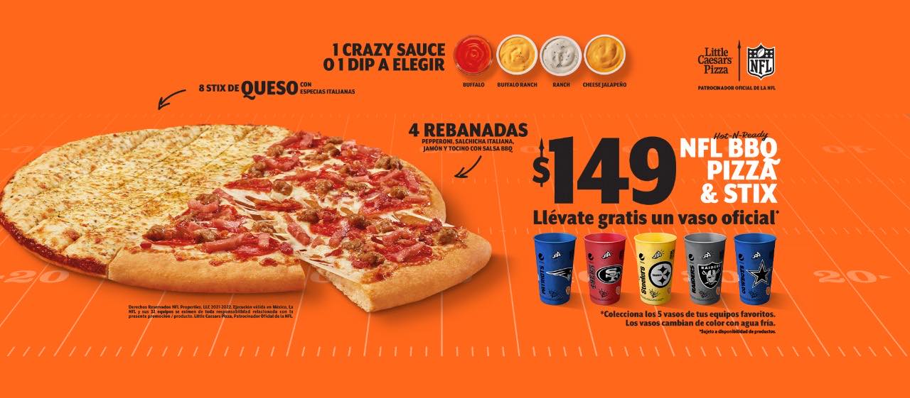 Little Caesars es anunciado como la pizza oficial de la NFL desde este