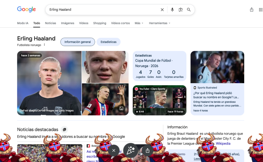 Erling Haaland en Google